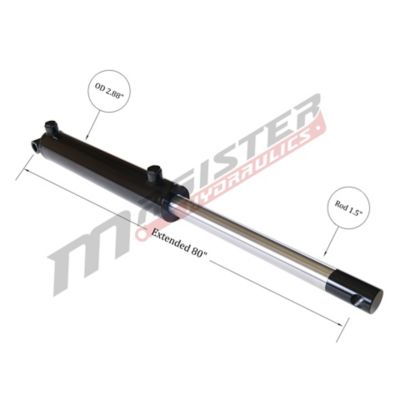 Image showing  2.5 in. Bore x 36 in. Stroke Pin Eye Hydraulic Cylinder