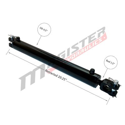 Image showing  4 in. Bore x 8 in. ASAE Stroke Ag Clevis Hydraulic Cylinder