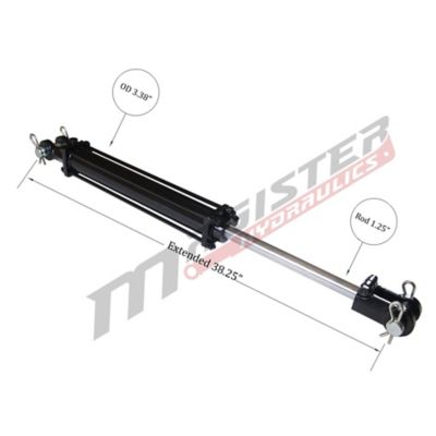 Image showing  3 in. Bore x 14 in. Stroke Tie Rod Hydraulic Cylinder