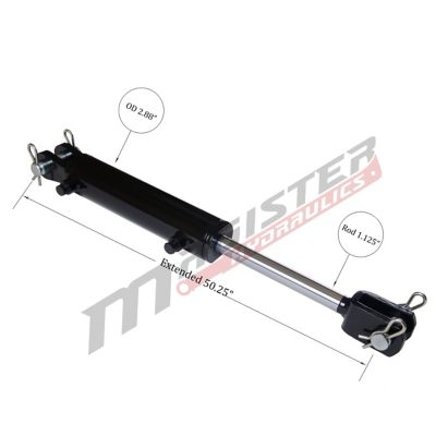Image showing  2.5 in. Bore x 20 in. Stroke Ag Clevis Hydraulic Cylinder