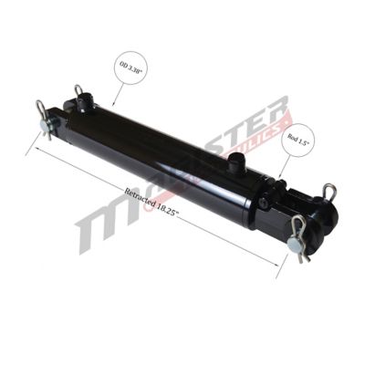 Image showing  3 in. Bore x 8 in. Stroke Clevis Hydraulic Cylinder