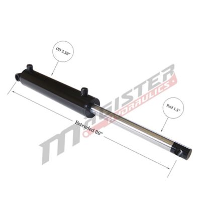 Image showing  3 in. Bore x 36 in. Stroke Pin Eye Hydraulic Cylinder