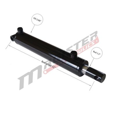 Image showing  2.5 in. Bore x 24 in. Stroke Pin Eye Hydraulic Cylinder