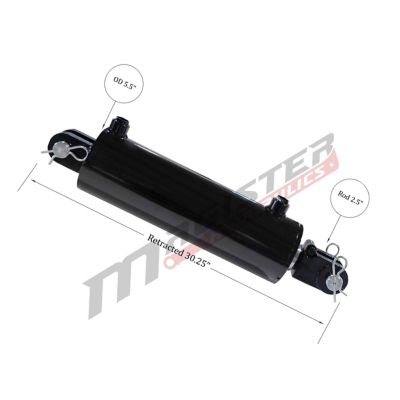 Image showing 2 th Magister Hydraulics 5 in. Bore x 18 in. Stroke Clevis Hydraulic Cylinder