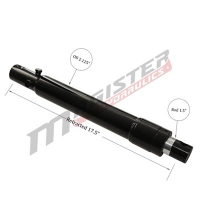 Image showing 2 th Magister Hydraulics 1.5 in. Bore x 10 in. Stroke Snow Plow Western Hydraulic Cylinder 1 in. Pin