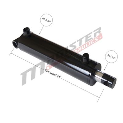 Image showing  3 in. Bore x 16 in. Stroke Pin Eye Hydraulic Cylinder