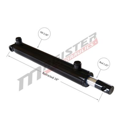 Image showing  2 in. Bore x 10 in. Stroke Pin Eye Hydraulic Cylinder