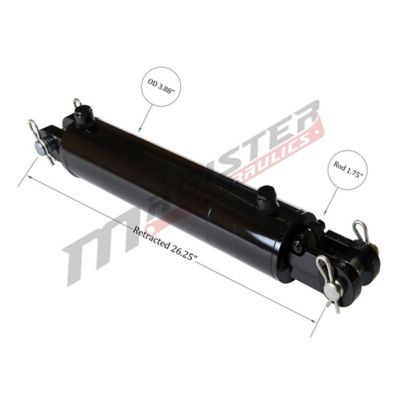 Image showing  3.5 in. Bore x 16 in. Stroke Clevis Hydraulic Cylinder