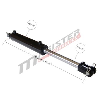 Image showing  3.5 in. Bore x 16 in. Stroke Clevis Hydraulic Cylinder