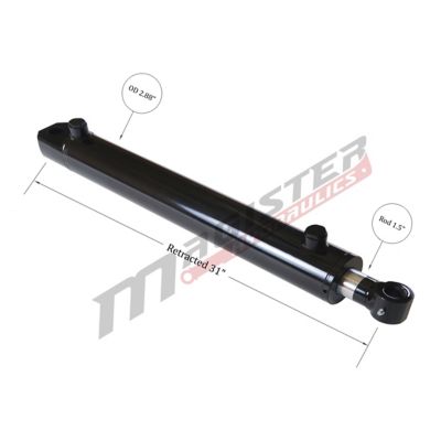 Image showing  2.5 in. Bore x 22 in. Stroke Tang Hydraulic Cylinder