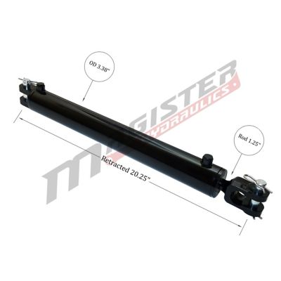 Image showing  3 in. Bore x 10 in. Stroke Ag Clevis Hydraulic Cylinder