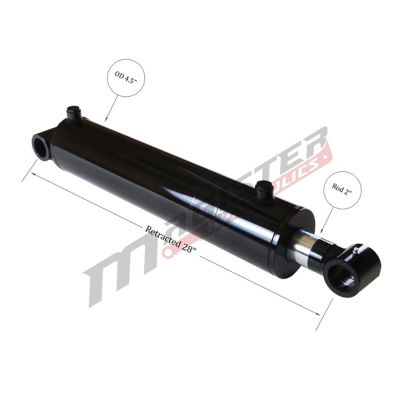 Image showing  4 in. Bore x 18 in. Stroke Cross Tube Hydraulic Cylinder