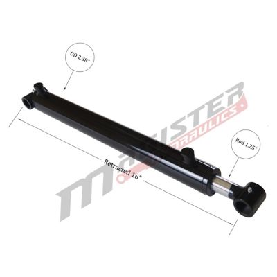 Image showing  2 in. Bore x 8 in. Stroke Cross Tube Hydraulic Cylinder