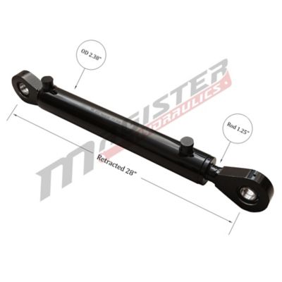 Image showing  2 in. Bore x 18 in. Stroke Swivel Eye Hydraulic Cylinder