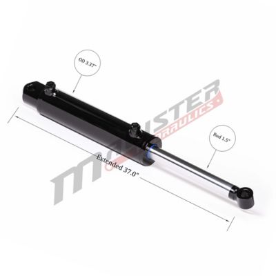 Image showing  3 in. Bore x 14 in. Stroke Tang Hydraulic Cylinder