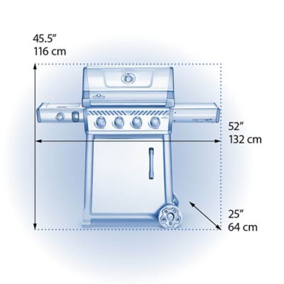 Image showing 9 th Napoleon Freestyle 425 Propane Gas Grill with Range Side Burner, Graphite Grey