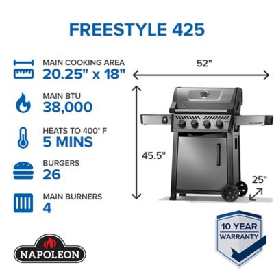 Image showing  Freestyle 425 Propane Gas Grill, Graphite Grey