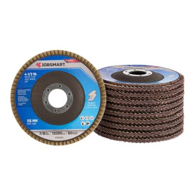 JobSmart 4-1/2 in. A60 Metal Flap Disc Wheels, 10 pk.