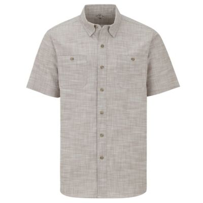 Blue Mountain Men's Stretch Larkin Chambray Short-Sleeve Button-Down Shirt