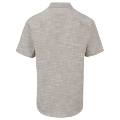 Image showing 1 th Blue Mountain Men's Stretch Larkin Chambray Short-Sleeve Button-Down Shirt