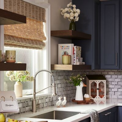 Image showing  Floral Glass Vase with Faux Zinnias, 14 in., Green