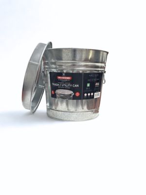 Image showing  6 gal. Galvanized Steel Trash Can