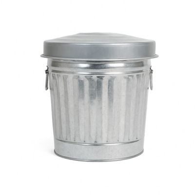 Image showing  6 gal. Galvanized Steel Trash Can