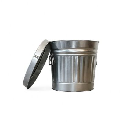 Image showing  6 gal. Galvanized Steel Trash Can