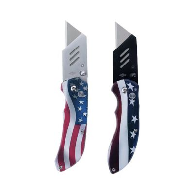 Image showing  US Flag Folding Utility Knives, 2 pk.