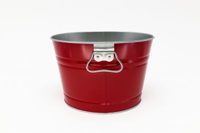 Image showing  5 gal. Red Steel Round Tub