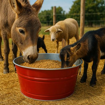 Image showing  5 gal. Red Steel Round Tub