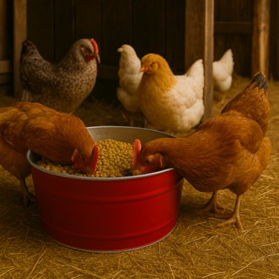 Image showing 6 th Behrens 5 gal. Red Steel Round Tub