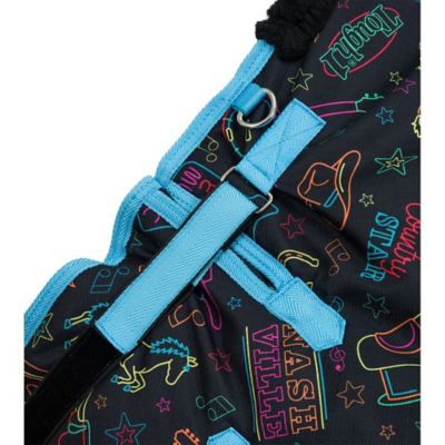 Image showing  1200D Nashville Nights Turnout Blanket with Snuggit