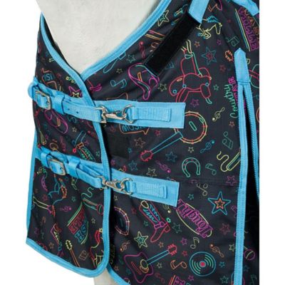 Image showing  1200D Nashville Nights Turnout Blanket with Snuggit