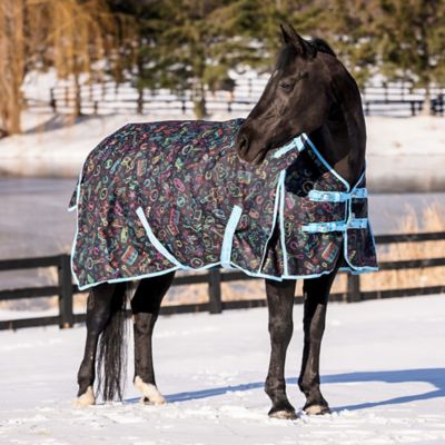 Image showing 4 th Tough1 1200D Nashville Nights Turnout Blanket with Snuggit
