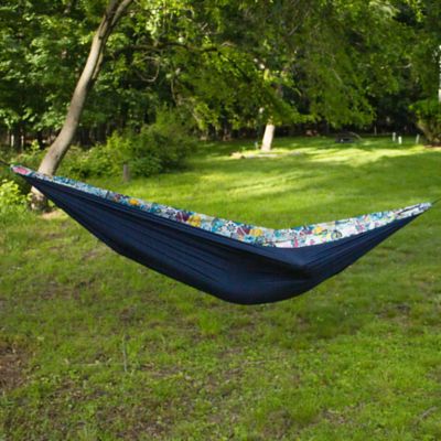 Image showing  7 x 10 x ft Blue Deluxe Portable Hammock