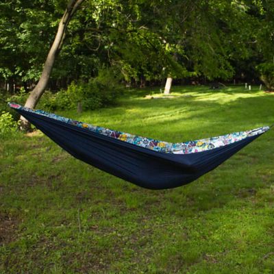 Image showing  7 x 10 x ft Blue Deluxe Portable Hammock