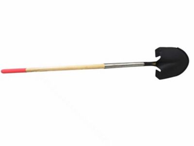 Shark Attack Long Wood Handle Round Point Shovel