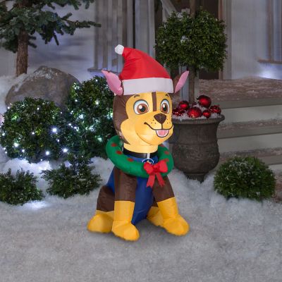 Image showing Airblown Chase with Wreath and Santa Hat