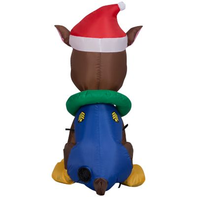 Image showing Airblown Chase with Wreath and Santa Hat