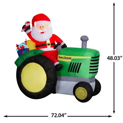 Image showing Airblown J Deere Tractor with Santa Scene