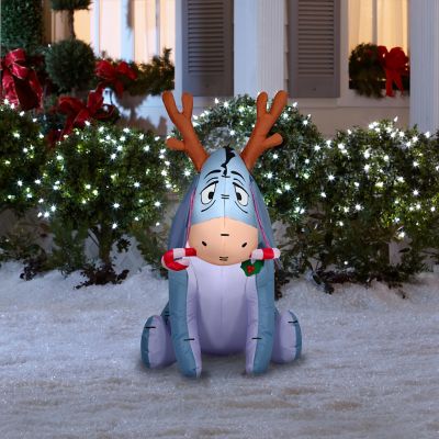 Image showing Airblown Outdoor Eeyore with Candy Cane