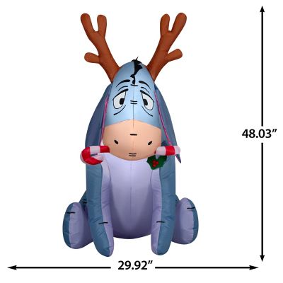 Image showing Airblown Outdoor Eeyore with Candy Cane