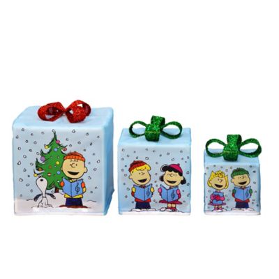 Image showing PreLit LED Presents Printed Carolers