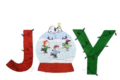 Image showing JOY Snowglobe with Skaters and Snoopy