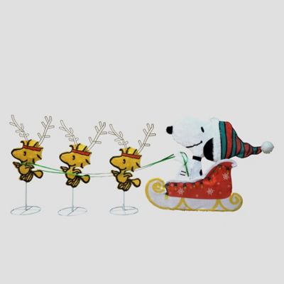 Image showing 2D Sleigh with Snoopy and Woodstock