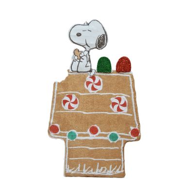 Image showing PreLit Snoopy and Gingerbread Doghouse