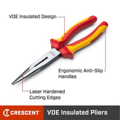Image showing  8 in. VDE Insulated Long nose Pliers