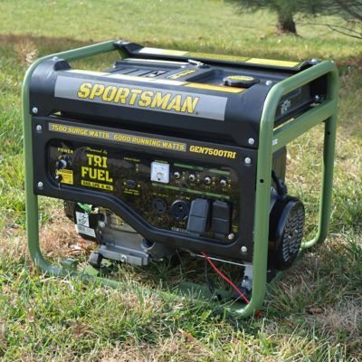 Image showing  7500 Watt Portable Tri-Fuel Generator with CO Warning and Shut-off