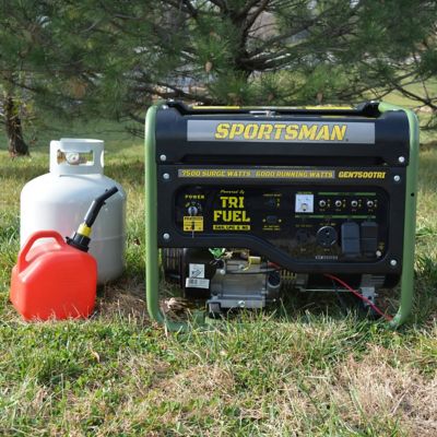 Image showing  7500 Watt Portable Tri-Fuel Generator with CO Warning and Shut-off